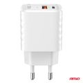 Sieťová nabíjačka Quick Charger GaN 38W USB-A + USB-C AMiO-04287