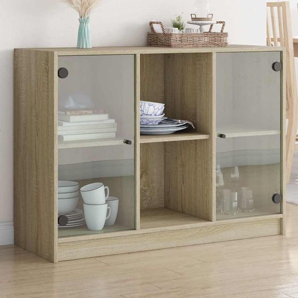 vidaXL Komoda dub sonoma 102x37x75,5 cm kompozitné drevo