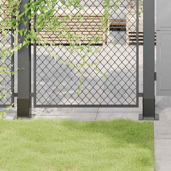 vidaXL podstavce stĺpikov štvorcové 12 ks Antracit 81x81 mm