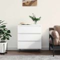 vidaXL Komoda biela 60x35x70 cm spracované drevo