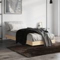 vidaXL Posteľný rám bez matraca dub sonoma 75x190 cm kompozitné drevo