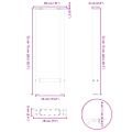 vidaXL Nohy konzolového stolíka, biele, 2 ks, 38 x (72-73) cm, oceľové