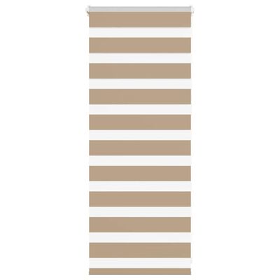 vidaXL Zebrová roleta pieskovo hnedá 65x100 cm šírka látky 60,9 cm polyester