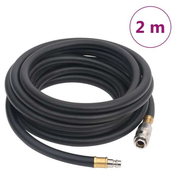 vidaXL Hybridná vzduchová hadica, čierna 0,6" 2 m, guma a PVC