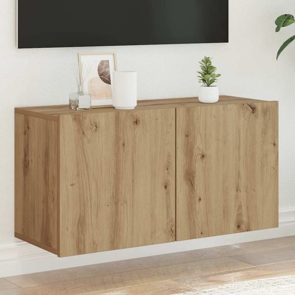 vidaXL TV skrinka nástenná dub artisan 80x30x41 cm