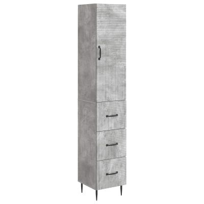 vidaXL Sada skríň 2 pcs Betónovo sivá 33 x 34,5 x 90 cm