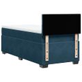 vidaXL Posteľný rám boxsping s matracom tmavomodrý 80x200 cm zamat