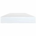 vidaXL Prídavné police 4 ks, lesklé biele 80x10x1,5 cm, drevotrieska