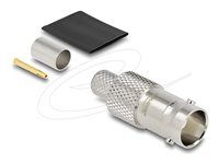 BNC jack for crimping RG-6 with matching