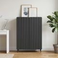 vidaXL Servírovacia skriňa Čierna 66 x 34,5 x 92 cm Kompozitné drevo