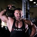 Kettlebell pokrytý vinylom HMS KNV04 4 kg, čierny