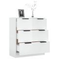 vidaXL Komoda lesklá biela 60x30x70 cm spracované drevo