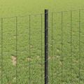 vidaXL Euro oplotenie s pilierom 10 x 1 m PVC potiahnutá oceľ Sivá