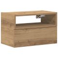 vidaXL Nástenný nočný stolík dub artisan 45x26x28,5 cm