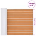 vidaXL Loďová podložka Pruhovaný Hnedá a biela 240 x 60 cm EVA