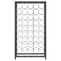 vidaXL Stojan na víno na 45 fliaš čierny 54x18x100 cm kované železo