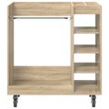 vidaXL Golfová skriňa s kolesom Sonoma dub 90 x 45 x 98 cm