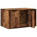 vidaXL Uzavretý box na stelivo staré drevo 80x50x45cm kompozitné drevo