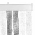 vidaXL Záves proti hmyzu z chenille Šedý a biely 100 x 200 cm 100% PP