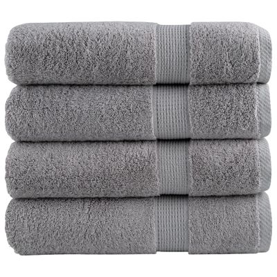 vidaXL Prémiové utierky na ruky SOLUND 4 ks sivé 50x100 cm 600 g/m²