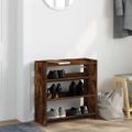 vidaXL Regál na topánky dymový dub 60x25x62 cm spracované drevo