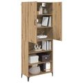 vidaXL Highboard Remeselný dub 69,5 x 34 x 180 cm Kompozitné drevo