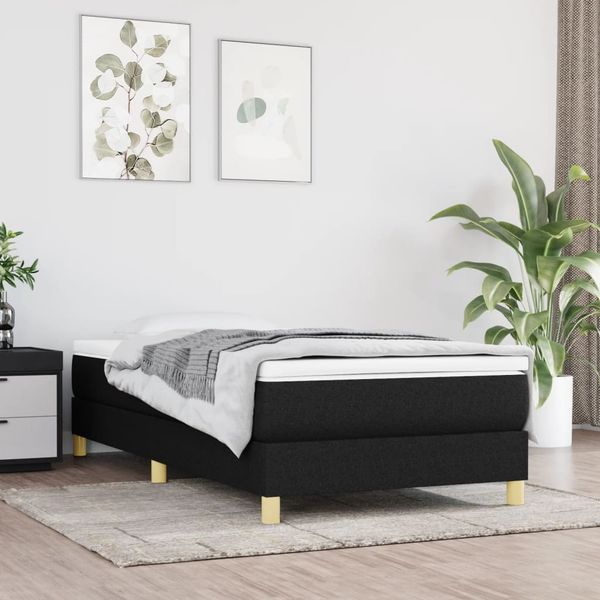 vidaXL Posteľný rám s boxspringom Čierna 80x200cm Látka