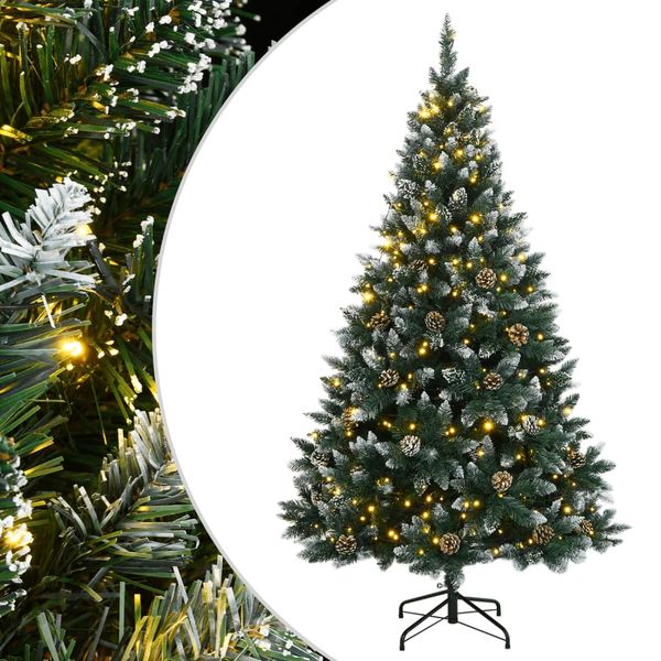vidaXL Umelý vianočný stromček s 300 LED 210 cm