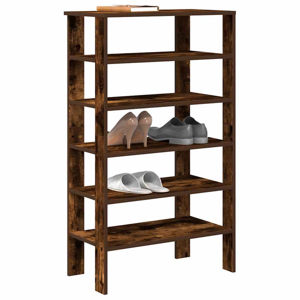 vidaXL Regál na topánky dymový dub 61x32x105 cm spracované drevo