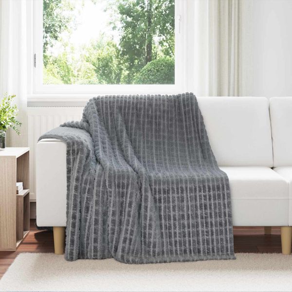 vidaXL Prikrývky na hodenie 6 pcs Tmavo šedá 200 x 150 cm Flís