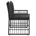 vidaXL Vonkajšia lavička 2 -Seater 116 x 55 x 82 cm Oceľ a poly ratan
