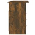 vidaXL Stôl so zásuvkami dymový dub 110x50x76 cm spracované drevo