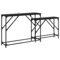 vidaXL Konzolový stôl 2 ks Čierny dub 100 x 28 x 75 cm