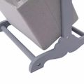 vidaXL Regál so 4 košíkmi tmavosivý 35x35x125 cm drevený