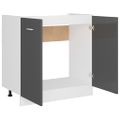 vidaXL Skrinka pod drez “Lyon”, lesklá sivá 80x46x81,5 cm