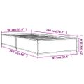 vidaXL Posteľný rám čierny 90x200 cm kompozitné drevo a kov