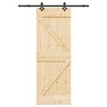 vidaXL Posuvné dvere NARVIK 70 x 210 cm (152,5 cm) Prírodná a čierna