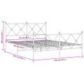 vidaXL Kovový rám postele s čelom a podnožkou čierny 150x200 cm