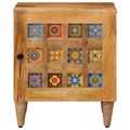 vidaXL Nočný stolík 2 ks Prírodná 40 x 33 x 46 cm Masívne mango drevo