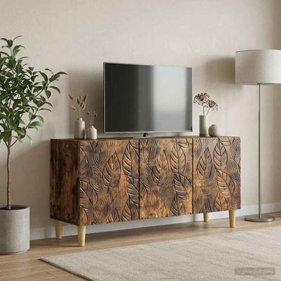 vidaXL TV skrinka 99 x 34,5 x 50 cm Dymový dub Kompozitné drevo