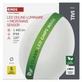 LED stropné svietidlo TIVI, A CLASS, MW sensor, okrúhle biele 8,6W, IP44, Neutrálna biela