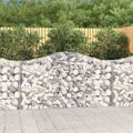 vidaXL Oblúkové gabiónové koše 18 ks 200x30x100/120cm pozinkov. železo