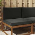 vidaXL Vankúš na vonkajšiu pohovku Polyester Čierna 80 x 80 cm