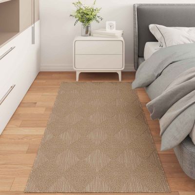 vidaXL Kusové koberce Obdĺžnikový AGIRA Prírodná 150 x 80 cm Polyester