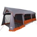 vidaXL Rodinný stan Šedá a oranžová 620 x 322 x 240 cm Polyester