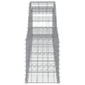 vidaXL Oblúkový gabiónový kôš 11 ks 300x30x40/60 cm pozinkované železo