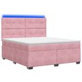 vidaXL Posteľ boxspring s matracom Ružová 160 x 200 cm Zamat