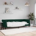 vidaXL Denná posteľ tmavozelená 80x200 cm zamat