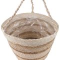 vidaXL 3 ks Prírodná, biela a béžová Ø26 x 19 cm 100% Morská tráva