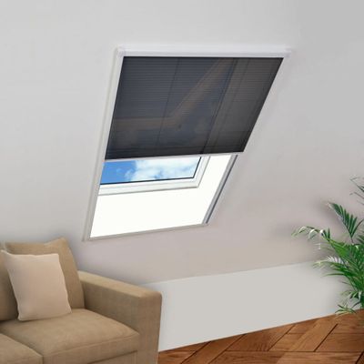 vidaXL Plisovaná okenná sieťka proti hmyzu 80x160 cm